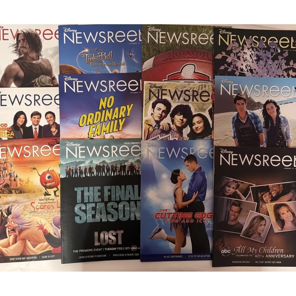 Lot Of 12 Disney Newsreel Newsletter Magazines 2010 Employee Cast Member